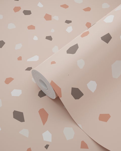 Tapetenrolle mit Terrazzo Muster