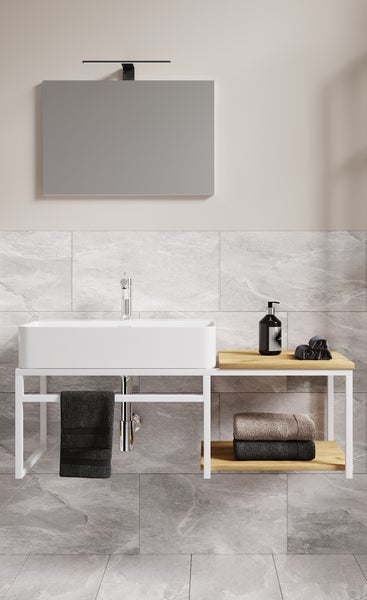 3-tlg. Waschtisch Badmöbel Waschbecken Bitila 100
