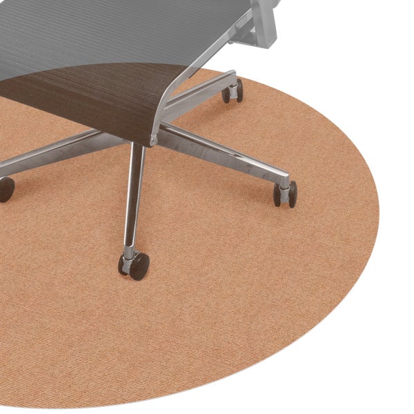 Bodenschutzmatte NEMESIS selbsthaftend für Hartboden Karamell Rund: 120cm
