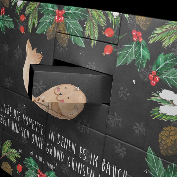 Mr. & Mrs. Panda Befüllbarer Adventskalender Robbe Liegen - Schwarz