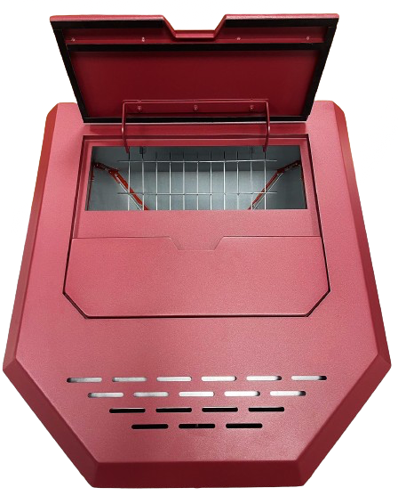 SCHENGER Pelletofen HLP3602 Rot A++ 9,3kW Vollautomatisch+WIFI+Eco Modus