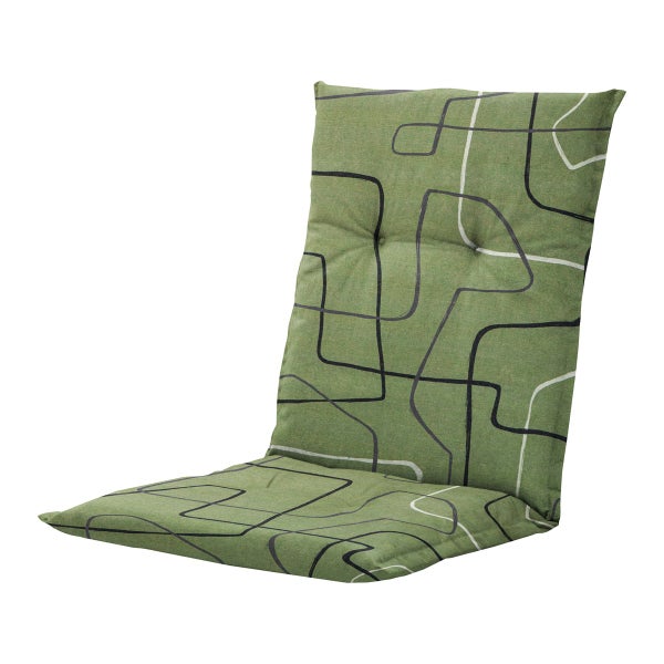 Gartenstuhlauflage mit niedriger Rückenlehne, Joah, Salbei – Ca. 105x50 cm - 4er-Set