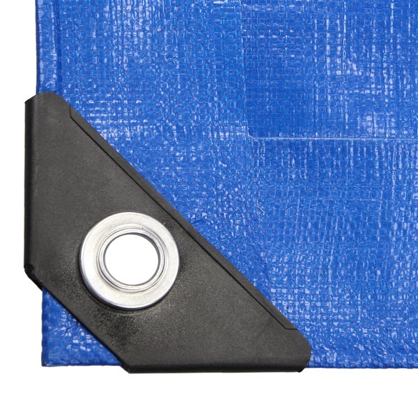ECD Germany Abdeckplane Gewebeplane mit Ösen 1,5x12m 18m² 260g/m² Blau aus Polyethylen Schimmelresistent Wasserdicht Reißfest Schutzplane Bootsplane Gartenplane Holzplane Plane Gartenmöbel Pool Auto