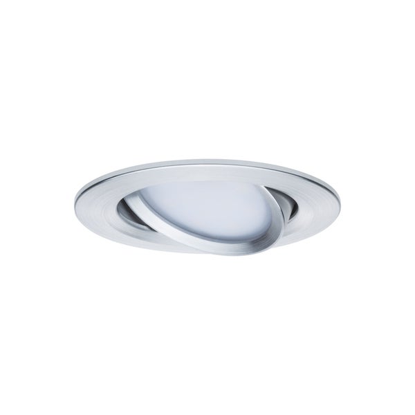 LED Einbauleuchte 3-Step-Dim Nova Basisset schwenkbar rund 84mm 50° GU10 3x6,5W 3x460lm 230V dimmbar 2700K Alu gedreht
