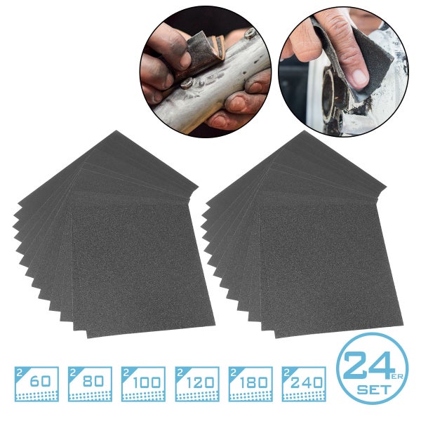 Set Schleifpapier in verschiedenen Körnungen