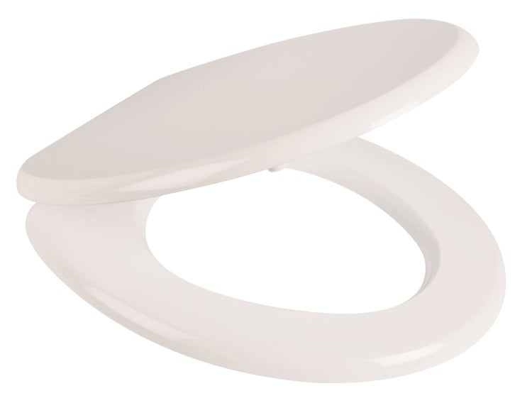 Toilettensitz aus Kunststoff mit Metallscharnieren