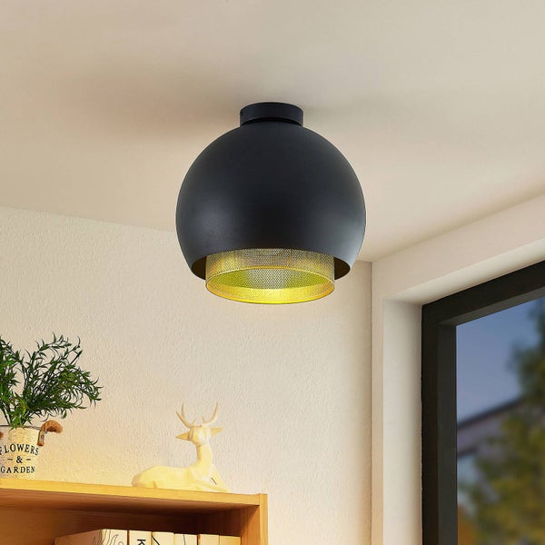 Lucande Deckenlampe Sivaniel (Modern) in Schwarz aus Metall (1 flammig, E27) - Design Deckenleuchte Lampe Wohnzimmerleuchte