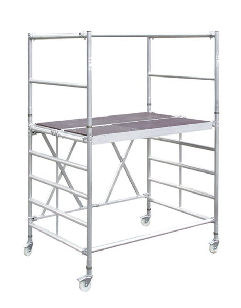 Rollgerüst aus Aluminium mit Arbeitsplattform
