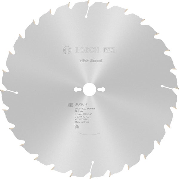 Bosch PRO Wood Kreissägeblatt 400 x 3,2 x 30 mm - 2608640703