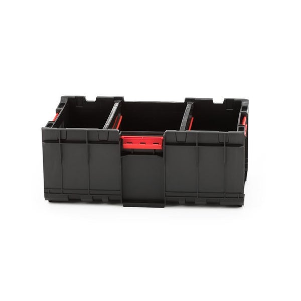 PROREGAL QBRICK Werkzeugkasten One HxBxT 29,5 x 53,5 x 22 cm 52 Liter Traglast Bis Zu 120 kg Mit Deck & Frontgriff Mit Klemmverschlüsse Schwarz