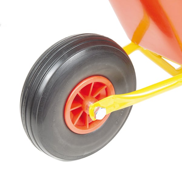 Kinderschubkarre Ravendo BJ 350 – 35 L Mulde, 50 kg Tragkraft, Vollgummirad, geschweißter Rahmen, rot