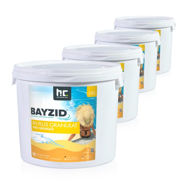 Zwei Eimer Bayzid pH-Minus Granulat, je 7 Kilogramm