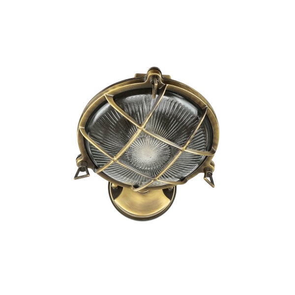 Ovale Schiffslampe mit Schutzgitter