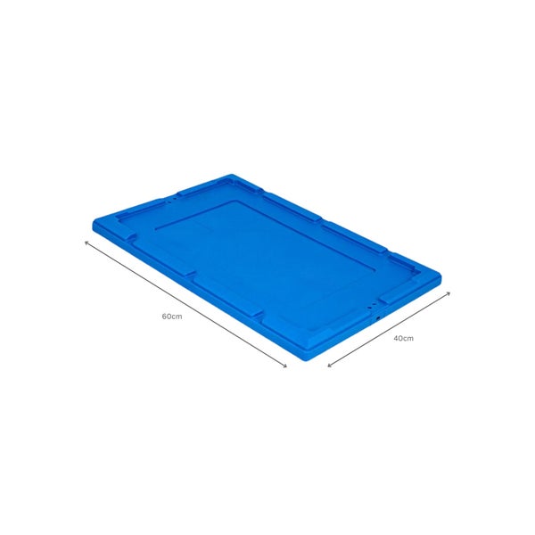 PROREGAL Auflagedeckel für Conical Mehrweg-Stapelbehälter Blau BxT 40 x 60 cm Lagerbox Eurobox Transportbox