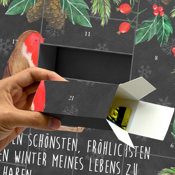 Mr. & Mrs. Panda Befüllbarer Adventskalender Rotkehlchen Schlitten - Schwarz