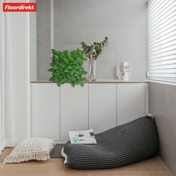 FLOORDIREKT Pflanzenwand - Big Rose Leaf - Kunstpflanzenwand zur Dekoration - 33 x 33 cm