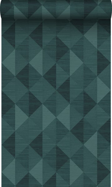 Origin Wallcoverings Tapete 3D Grasmuster Petrolblau - 50 x 900 cm - 347888