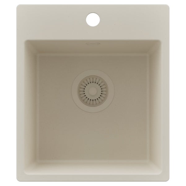 Spüle aus Verbundmaterial mit Ablauffilter