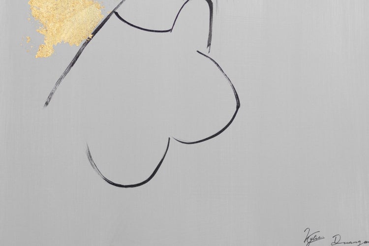 Handgemaltes Gemälde Acrylfarbe 60x90cm Grau