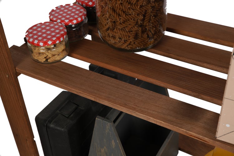 PROREGAL Holzregal Pinepeak HxBxT 170 x 170 x 38 cm 5 Fachboden 1,2 cm Dickes Kiefernholz Braun