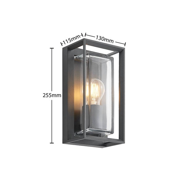 Arcchio Wandleuchte außen Ismera (Modern) in Alu aus Aluminium (1 flammig, E27) - Außenwandleuchten Wandlampe Led Außenlampe Outdoor für Außenwand/Hauswand Haus Terrasse & Balkon Licht