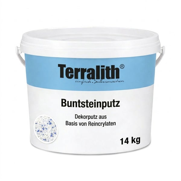 Terralith Buntsteinputz 14 Kilogramm, Dekorputz auf Basis von Reinacrylaten.