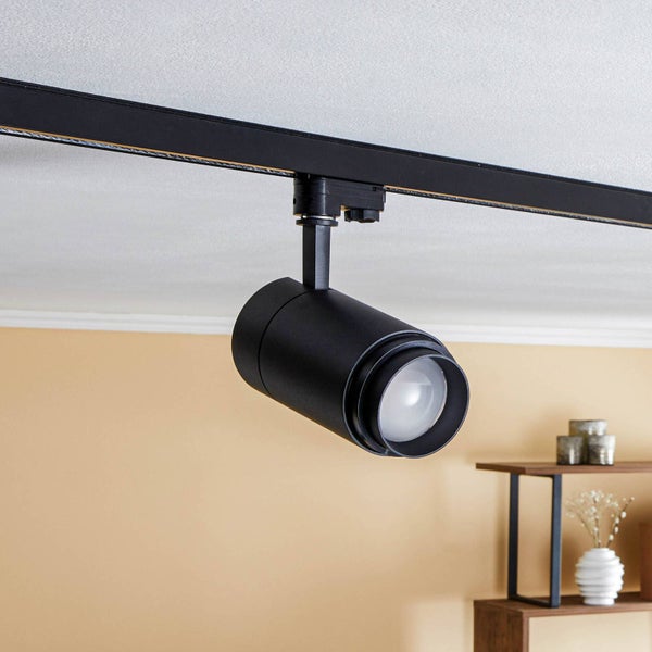 Arcchio LED Stromschienenstrahler Nanna in Schwarz aus Aluminium (1 flammig, ) Arbeitszimmerleuchte