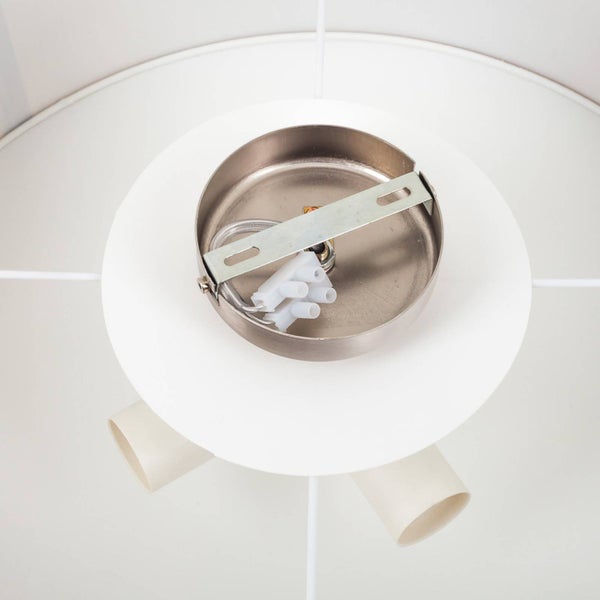 quitani Deckenlampe Gala (Modern) in Weiß aus Aluminium (4 flammig, E27 ) - Textil Deckenleuchte Lampe Wohnzimmerleuchte