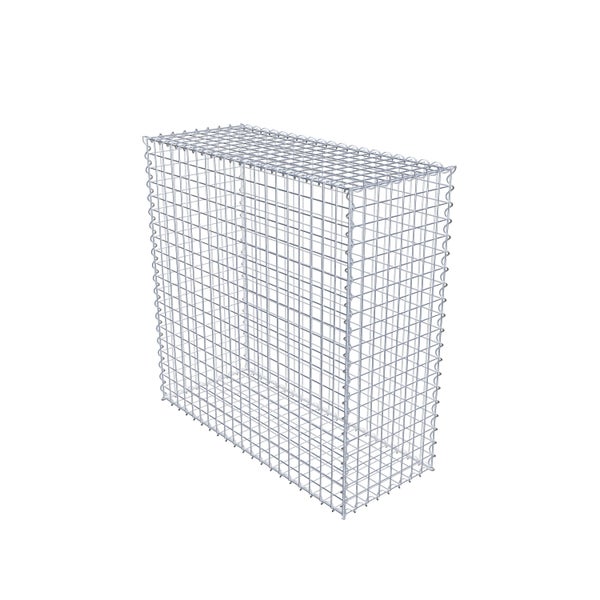 Gabione 100 cm x 100 cm x 40 cm (L x H x T), Maschenweite 5 cm x 5 cm, Spirale