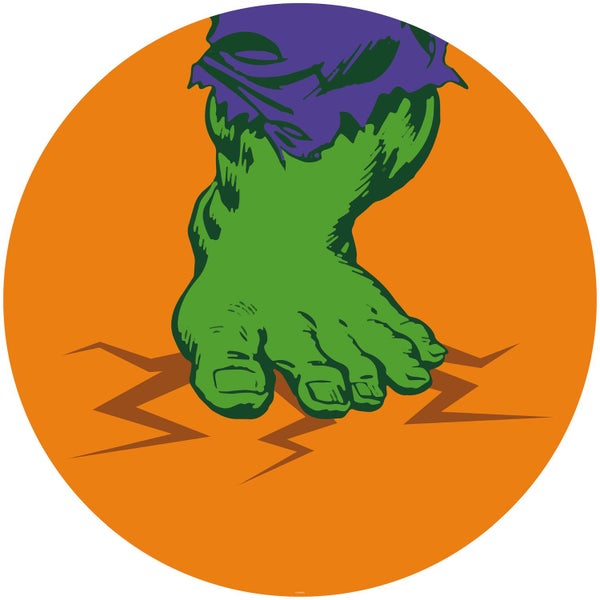 Illustration eines grünen Fußes mit Rissen im Boden