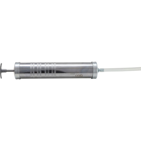 BGS technic Ölabsaugpumpe aus Metall mit Griff und Schlauchanschluss