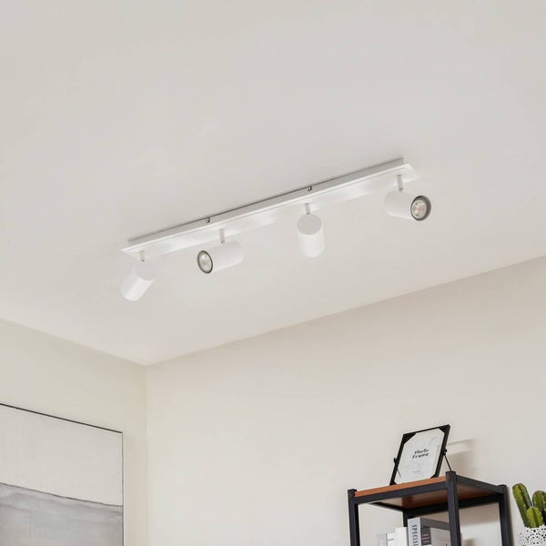 Lindby Strahler Joffrey (Modern) in Weiß aus Metall (4 flammig, GU10) - Deckenlampe Deckenleuchte Lampe Spot Wohnzimmerleuchte