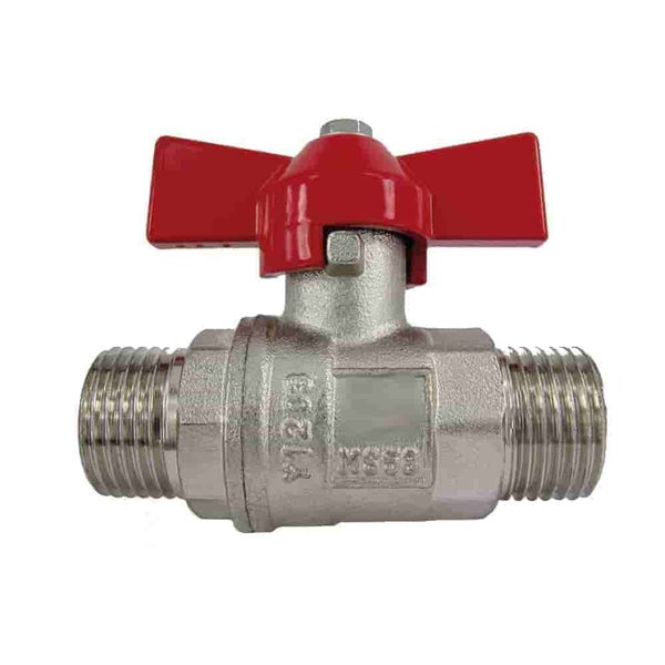 Auslaufventile + Kugelhähne, 1/2, Wing handle ball valve AGxAG