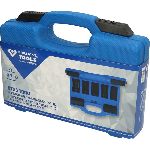 Brilliant Tools Steckschlüsselsatz in einem blauen Kunststoffkoffer