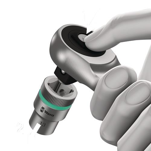 Wera Steckschlüsselsatz 8100 SA 12 HF Zyklop 13tlg. 1/4″ SW 5-13 mm Anzahl Zähne 72 6-kant - 5003756001