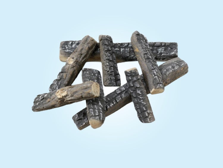 Dekorative Holzscheite für Kamin und Ofen