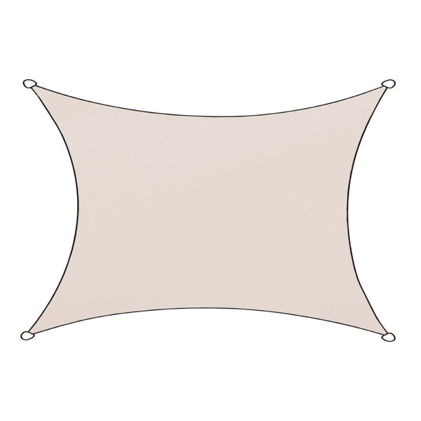 Livin'outdoor sonnensegel Livigno oxford Rechteck 3x4m natur