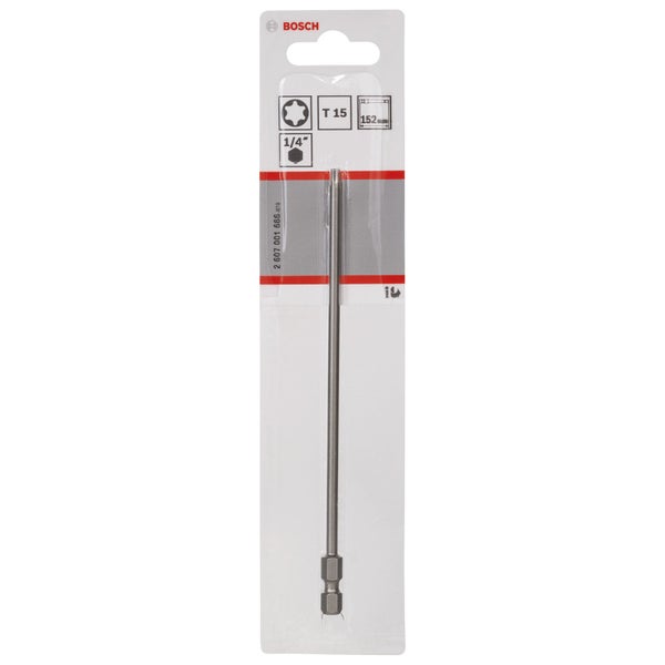 Bosch 1x Schrauberbit Extra-Hart, T15, 152 mm - 2607001666