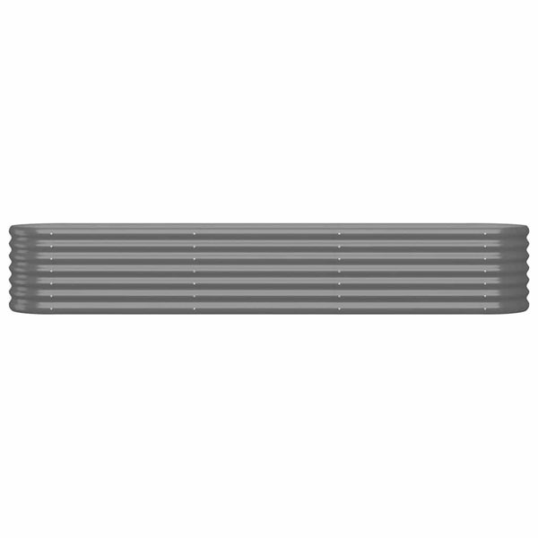 Rundes Hochbeet aus gewelltem Metall zur Gartengestaltung