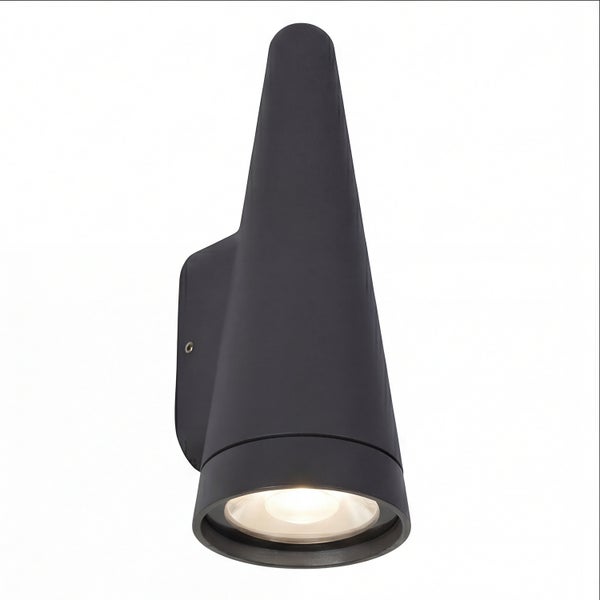 Graue Außenwandleuchte im modernen Design