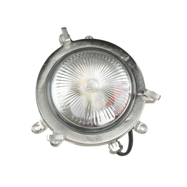 Runde Deckenleuchte aus Metall und Glas