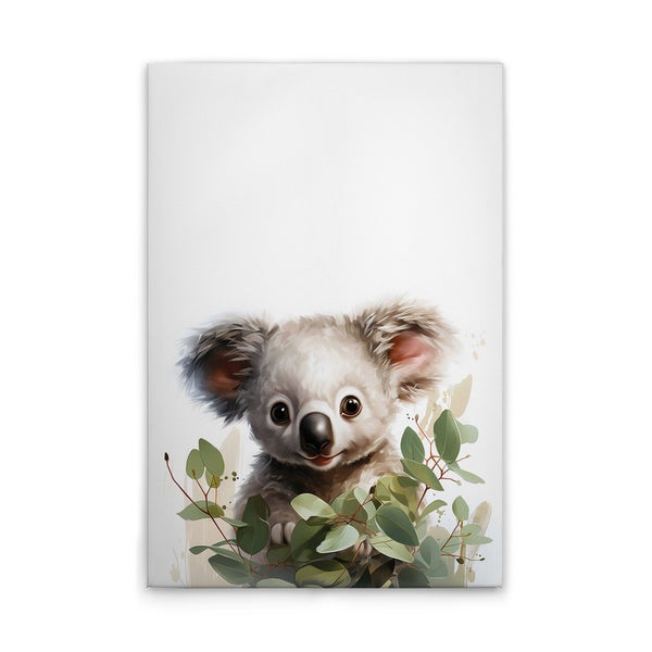 Leinwandbild mit Koala und Eukalyptusblättern