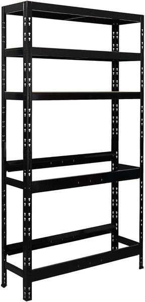PROREGAL Getränkekistenregal Bodensee HxBxT 180 x 100 x 30 cm  6 Kisten und 3 Boards Schwarz Kistenregal Getränkeregal