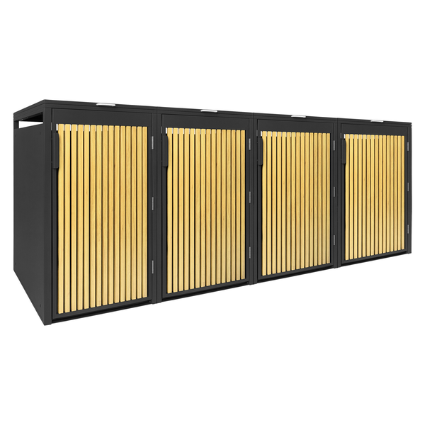 Mülltonnenbox für vier Mülltonnen