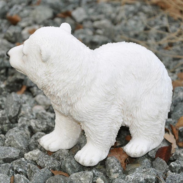 Dekofigur Gartenfigur Eisbär 17 x 10 x 14 cm