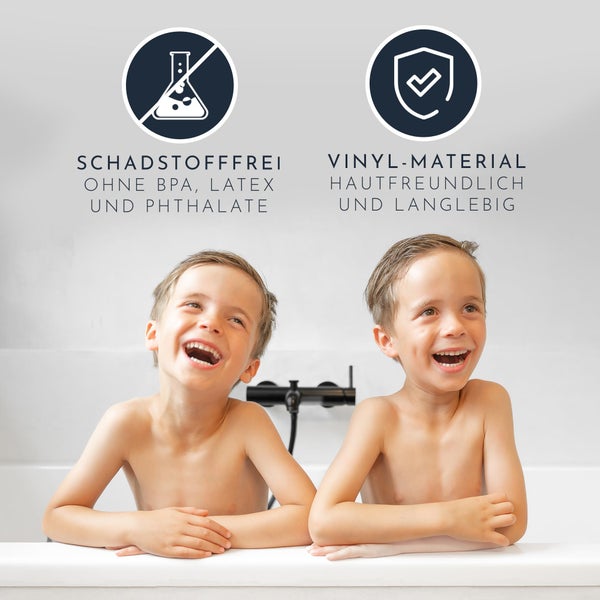 Homerella Badewannenmatte rutschfest Hautsensitiv 88x39cm, INKL. AUFHÄNGUNG | Antirutschmatte Badewanne BPA frei | Duschmatte schimmelresistent & maschinenwaschbar | Badematte rutschfest