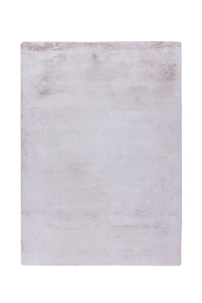 Hochflor Teppich Cassian Rosa / Weiß Uni, Modern 80 x 150 cm