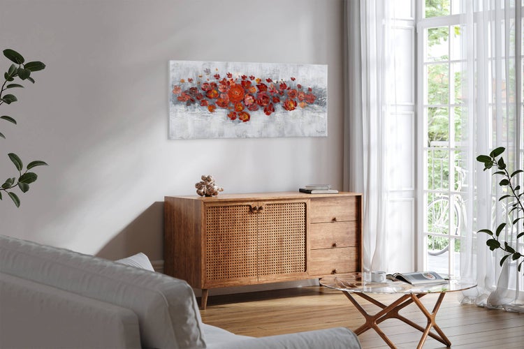 Handgemaltes Gemälde Acrylfarbe 120x60cm Grau