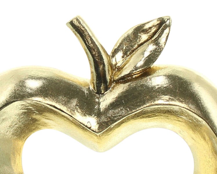FRANK FLECHTWAREN | Apfel Gold, POLYRESIN, 17,5 x 6 x 17,5 cm