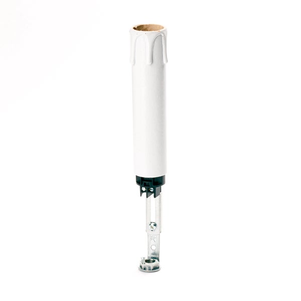 Kerzenhülse mit Tropfen für Kerzenfassung E14 Kronleuchter Kerzenhülle ø26mm L115mm Weiß